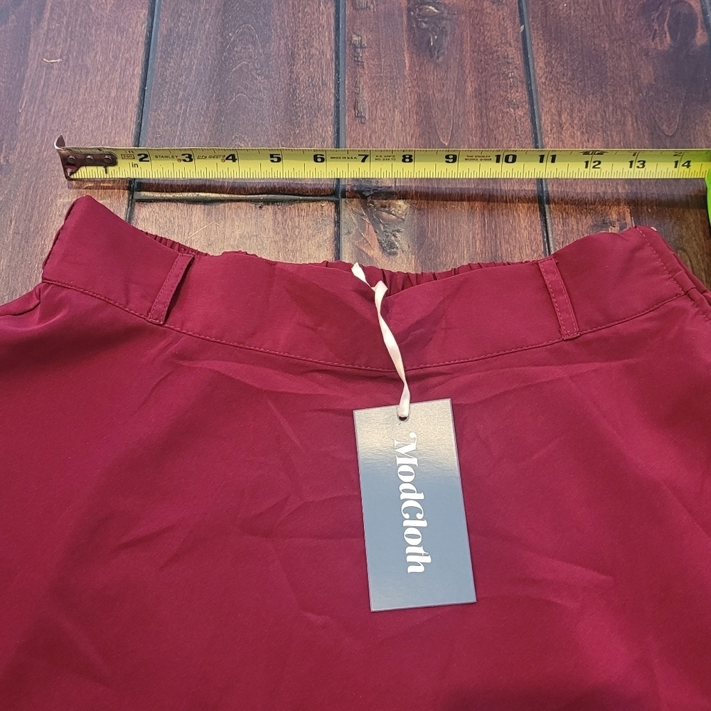 Modcloth Red A-Line Skirt - Picture 6 of 7